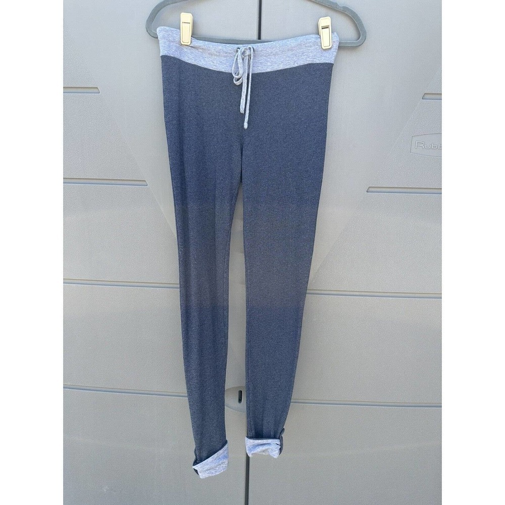 Splendid Blue/Grey terry cloth Soft Spun Roll Tab Drawstring Joggers Sz M - Picture 2 of 11